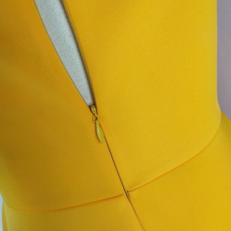 New arrival summer women short front long back irregular high waist zipper large size ruffle yellow evening party dress