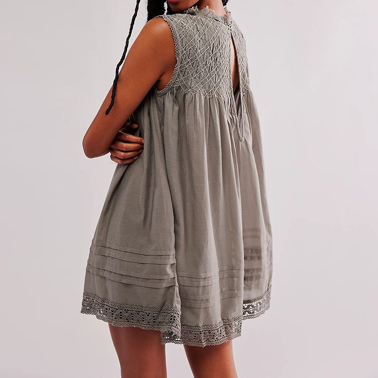 Custom Clothing Linen Maxi Dresses Beach Wear Long Custom Linen Dresses Women Autumn Cotton Smock Casual Summer Dress for Women