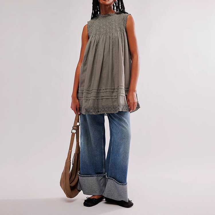 Custom Clothing Linen Maxi Dresses Beach Wear Long Custom Linen Dresses Women Autumn Cotton Smock Casual Summer Dress for Women