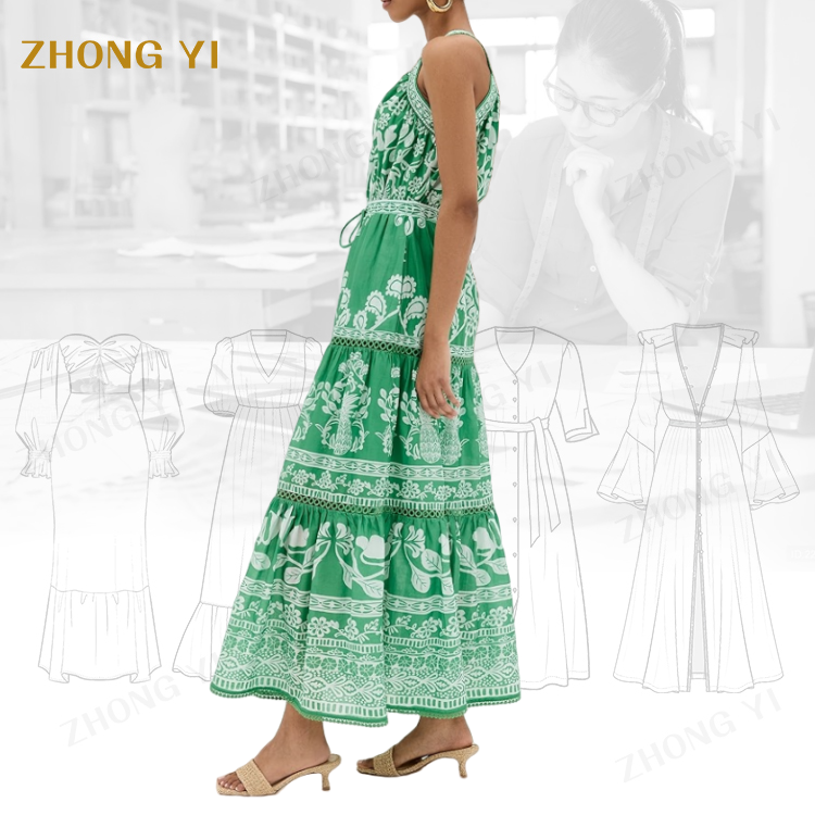 Summer Clothing One Shoulder Tiered Design Drawstring Waist Casual Dress Elegant Gentle Women'S Fashion Dress