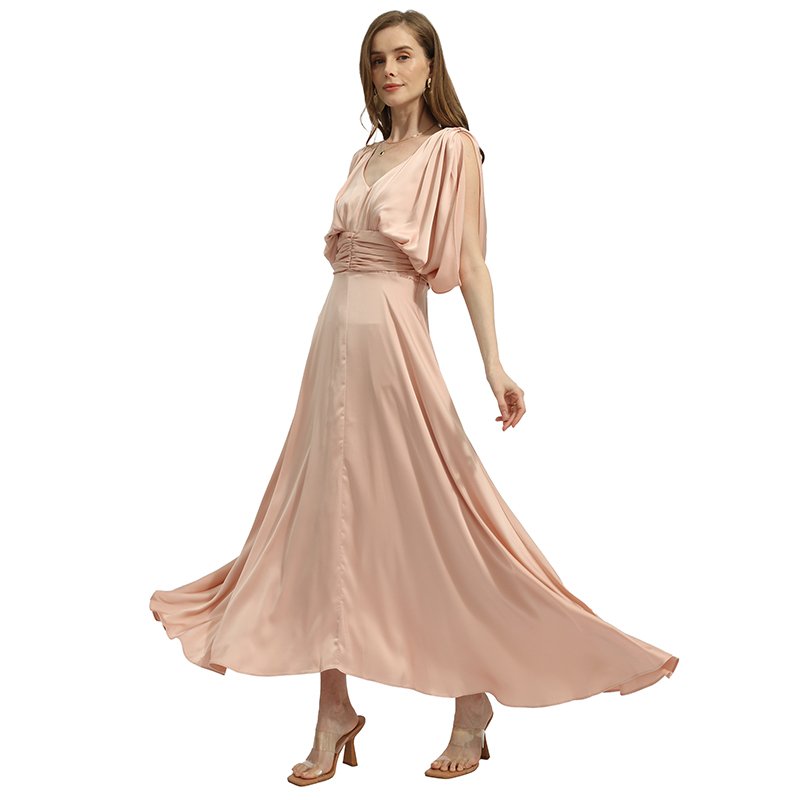 Custom lady Elegant Loose Dress For Women Fashion ladies Casual Dresses Summer Female Party Evening Robes daily dress
