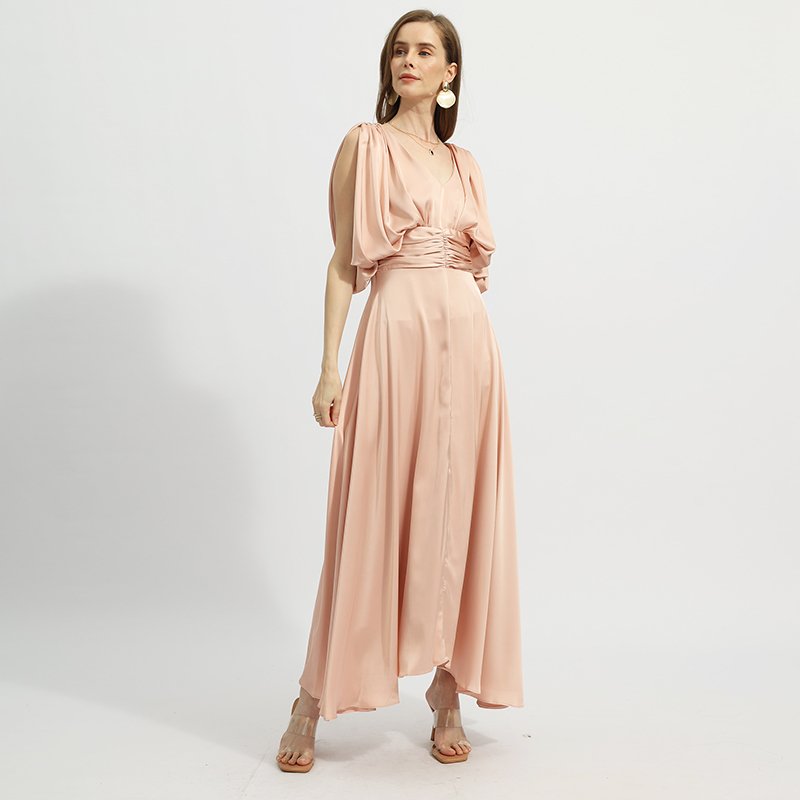 Custom lady Elegant Loose Dress For Women Fashion ladies Casual Dresses Summer Female Party Evening Robes daily dress