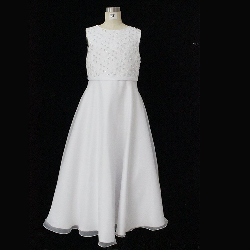 D30305A Princess Girl Flower Dress Girl Party Dress Birthday Kids Children Frocks Dress Sleeveless