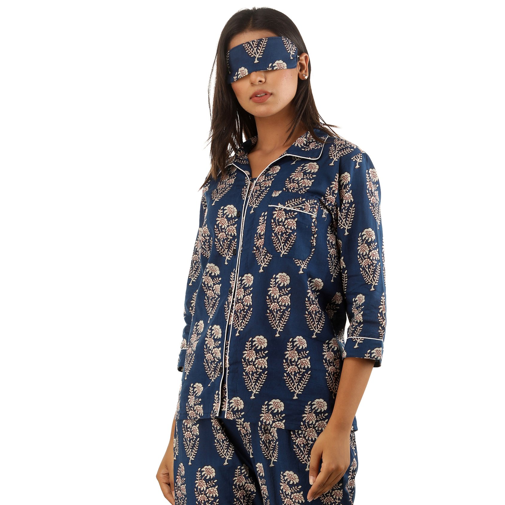 2021 New Style two Piece Nightwear Adult Night Cotton Women Pajama Night Suit For Women