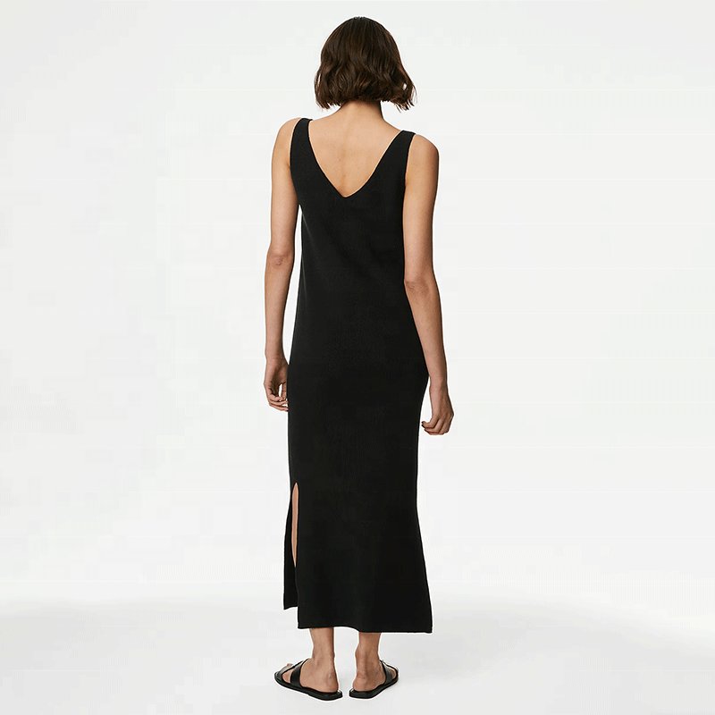 Custom Summer Fashion Belt Sexy Low Cut Sleeveless Sheath Dress Party Bandage Casual Dress