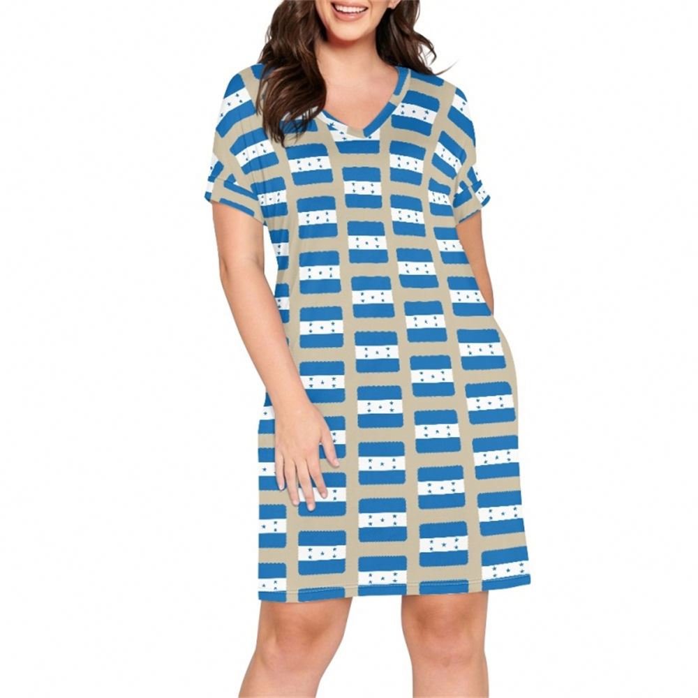 2024 Factory New Design Custom Vestidos Women Elegant Summer Casual Dress Honduras Print