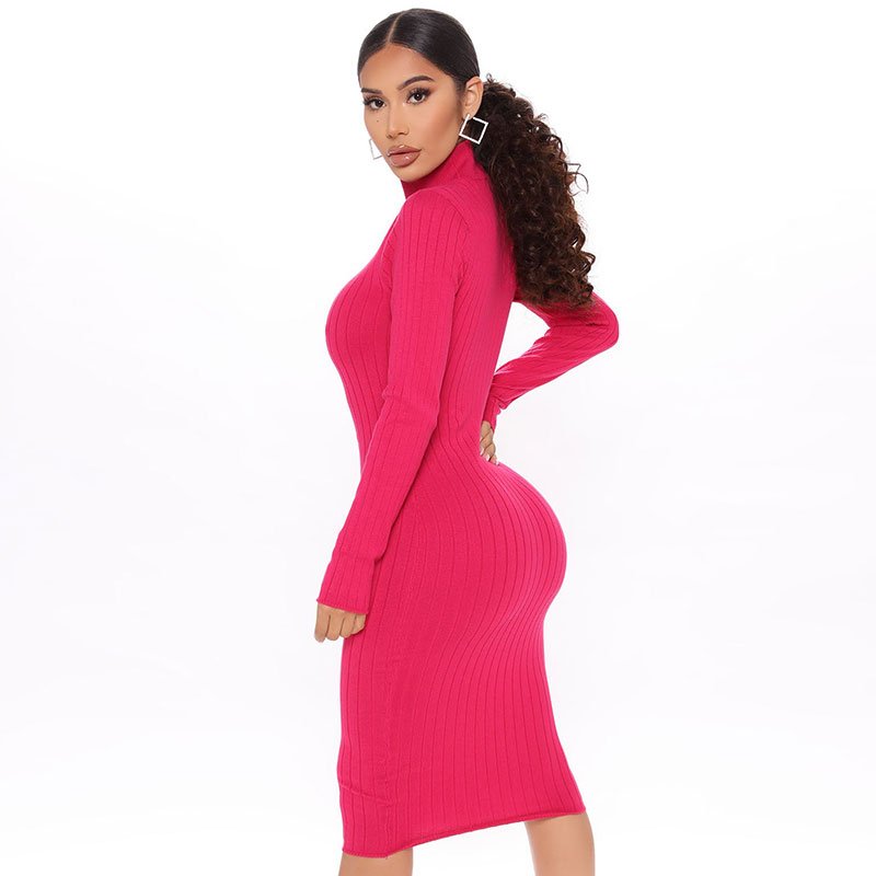 2022 Latest Design French Hepburn Style Elegant Knitted Dress Autumn Clothing New Women's Dress