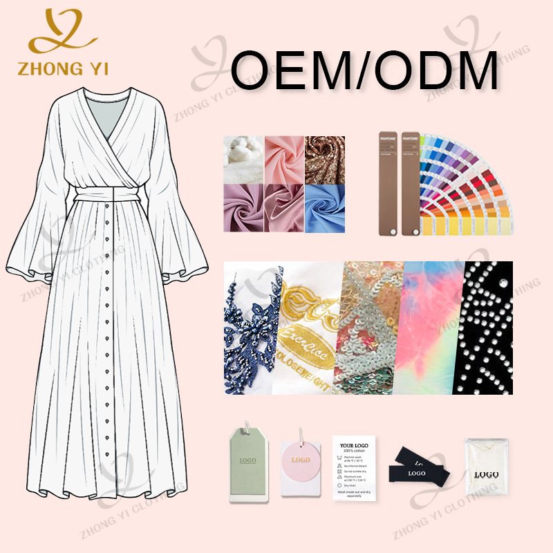 OEM ODM Clothing Manufacturer Make Own Brand Custom Low Moq Apparel Design Service High Quality Garment Women Casual Dresses