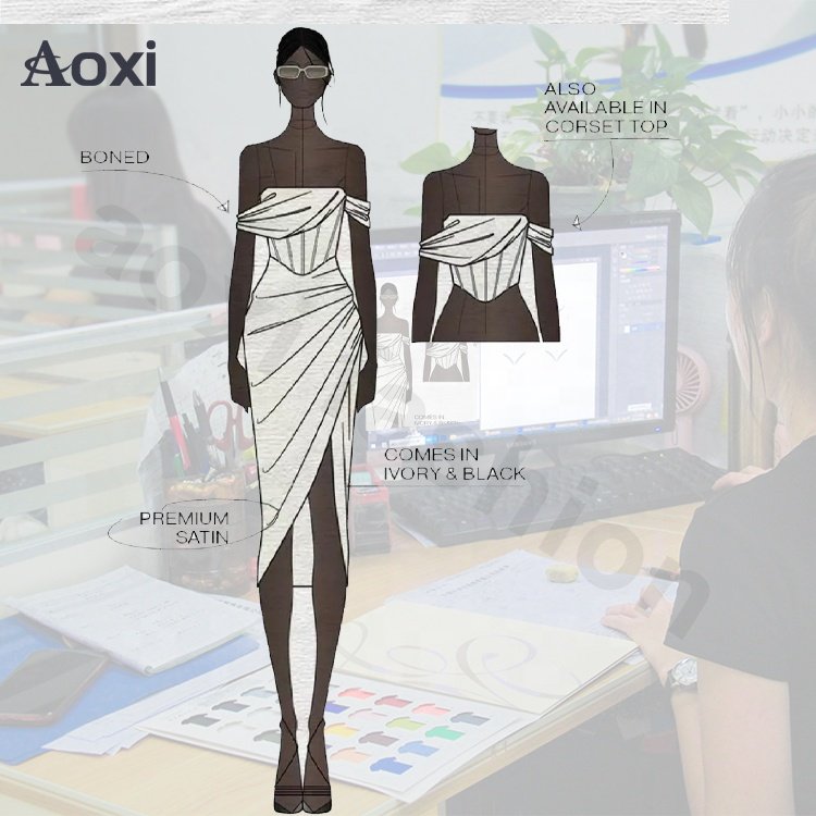 Custom Women Clothing Manufacturer Lady Mini Maxi Midi Sexy Party Cocktail Bodycon Elegant Summer Bandage Dinner Casual Dress