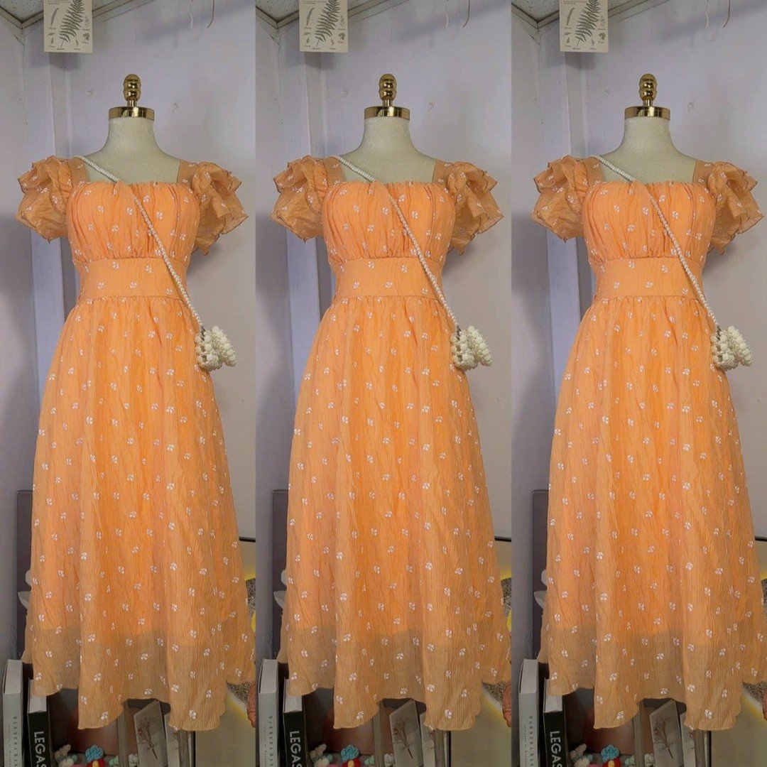2024 party dress Summer Long Casual Dresses Chiffon Maxi Lady Dress with Floral Pattern Reasonable Price Customizable Washable