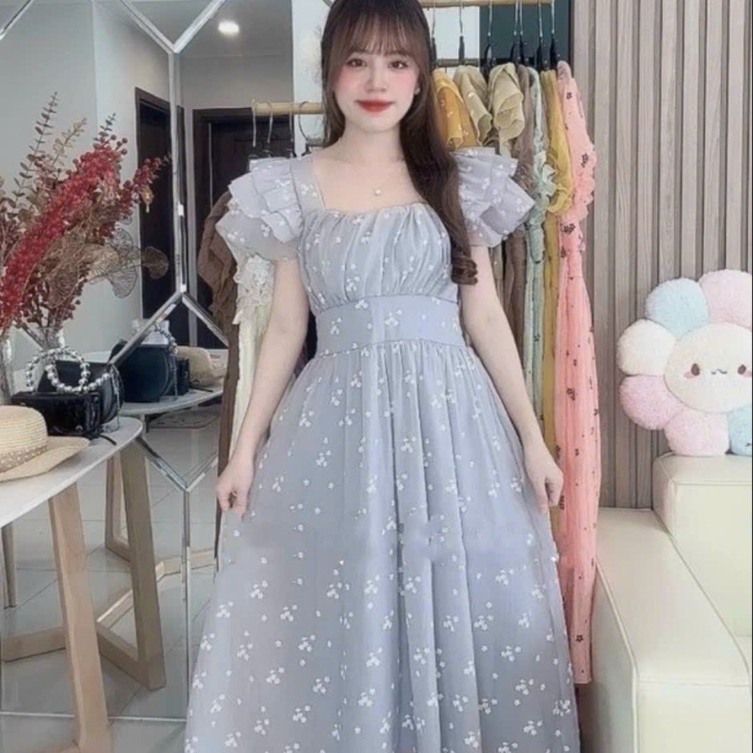 2024 party dress Summer Long Casual Dresses Chiffon Maxi Lady Dress with Floral Pattern Reasonable Price Customizable Washable
