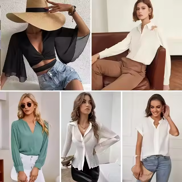 WO 2024 Apparel Stock Discount new Woman Dresses top blouse crop and T-shirt Clothes in bales used clothes