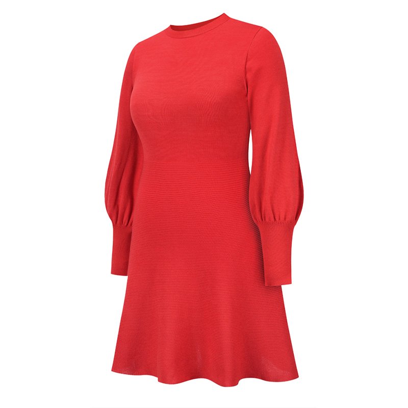 2022 spring and autumn new skirt large size slim slimming knitted dress