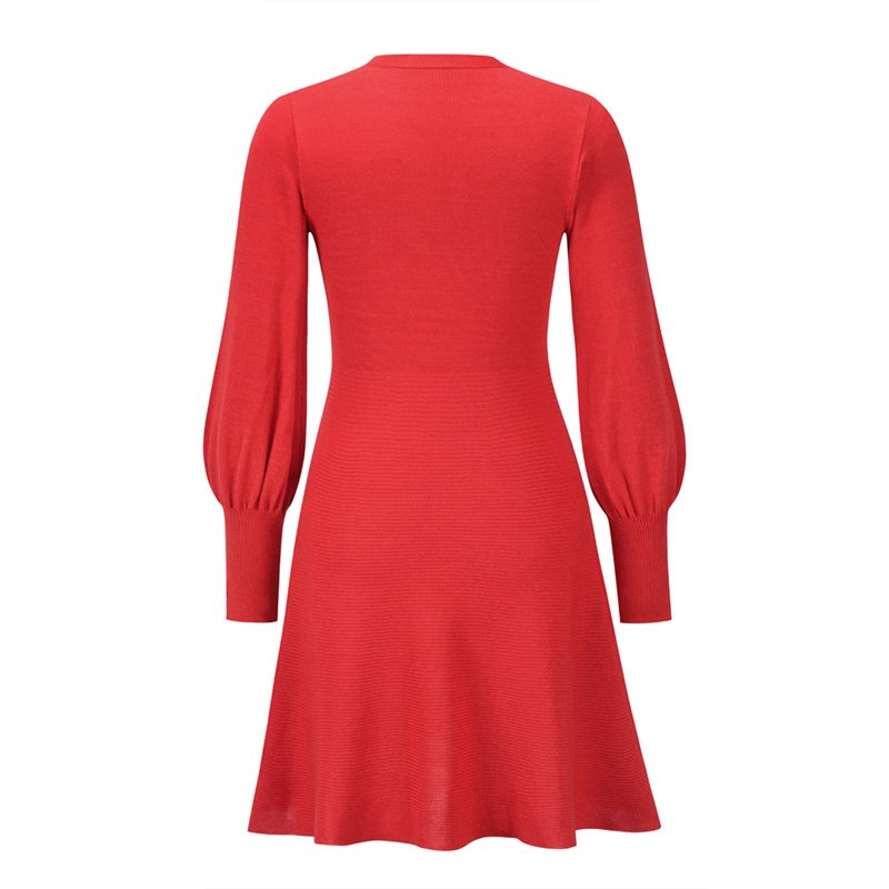 2022 spring and autumn new skirt large size slim slimming knitted dress