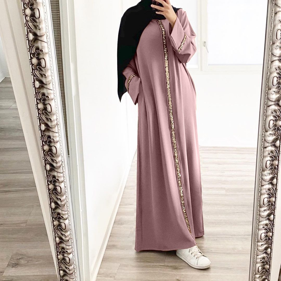 wholesale jane dirty pink embellishment pearl muslim abaya coat dubai abayas wholesale suppliers