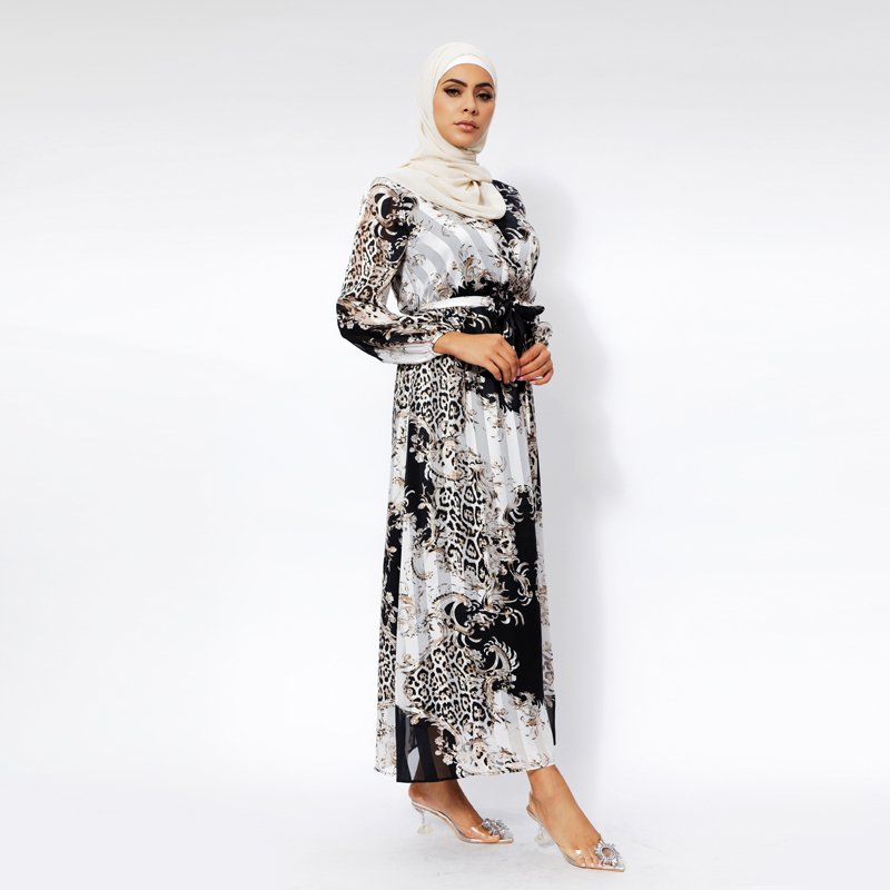 FREE SAMPLE Hot Selling Chiffon Washable Dresses Women Muslim Clothing Summer Casual Dresses