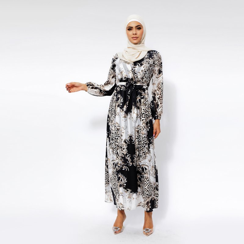 FREE SAMPLE Hot Selling Chiffon Washable Dresses Women Muslim Clothing Summer Casual Dresses