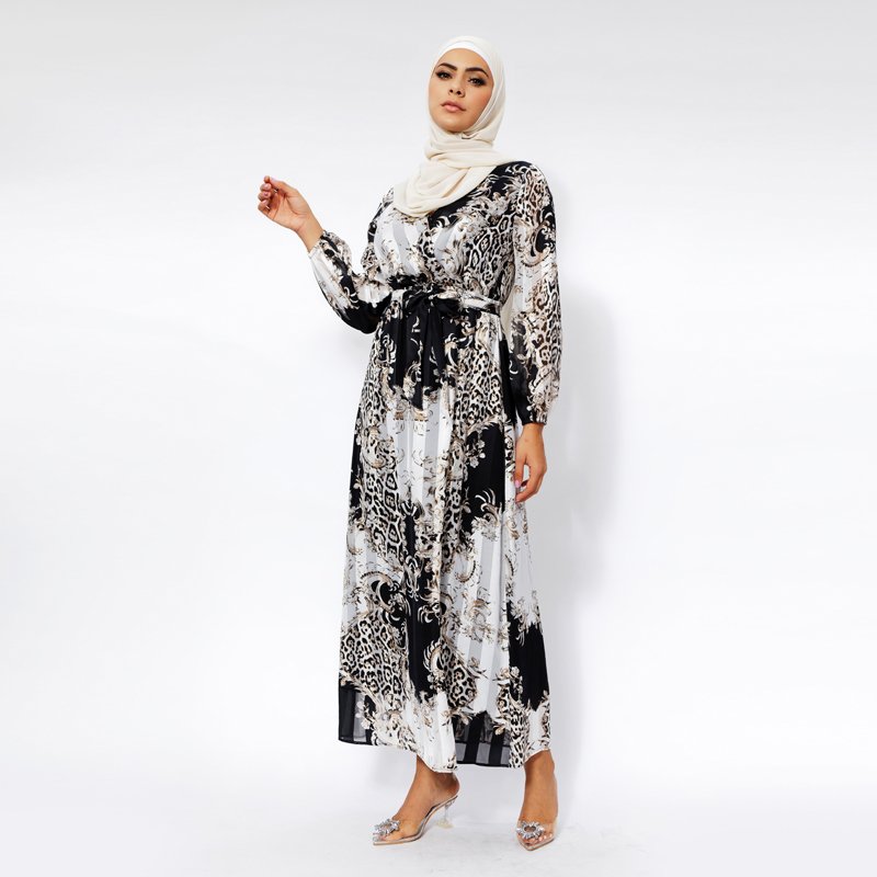 FREE SAMPLE Hot Selling Chiffon Washable Dresses Women Muslim Clothing Summer Casual Dresses