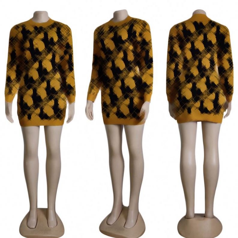 2024 Autumn Winter Designer Women Clothing Casual Women's Dress Sweater Fashion Clothes