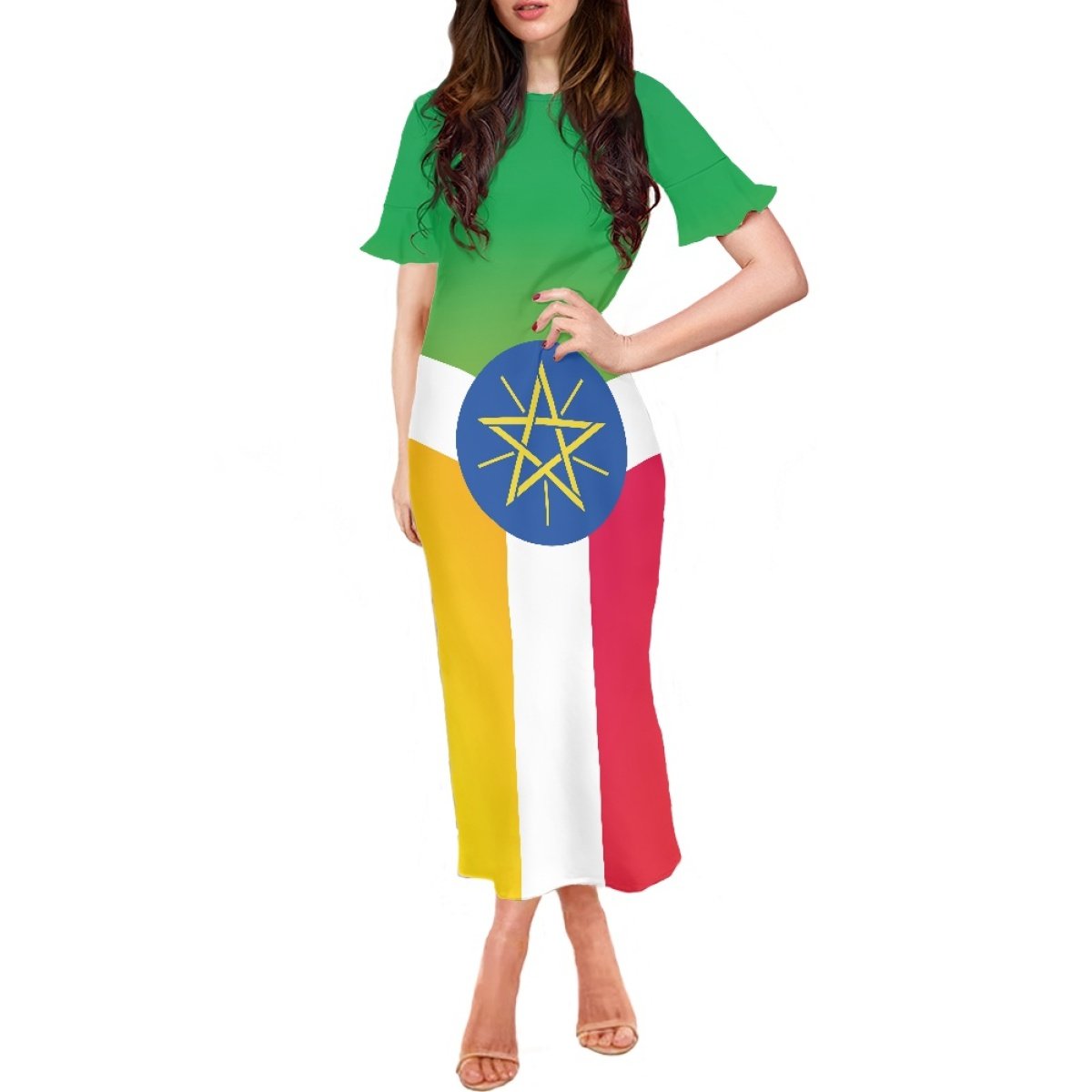 Traditional Ethiopian Habesha Cross Ethiopia Dress For Ladies Custom White Long Elegant Dresses In Bulk Women Clothing Dress