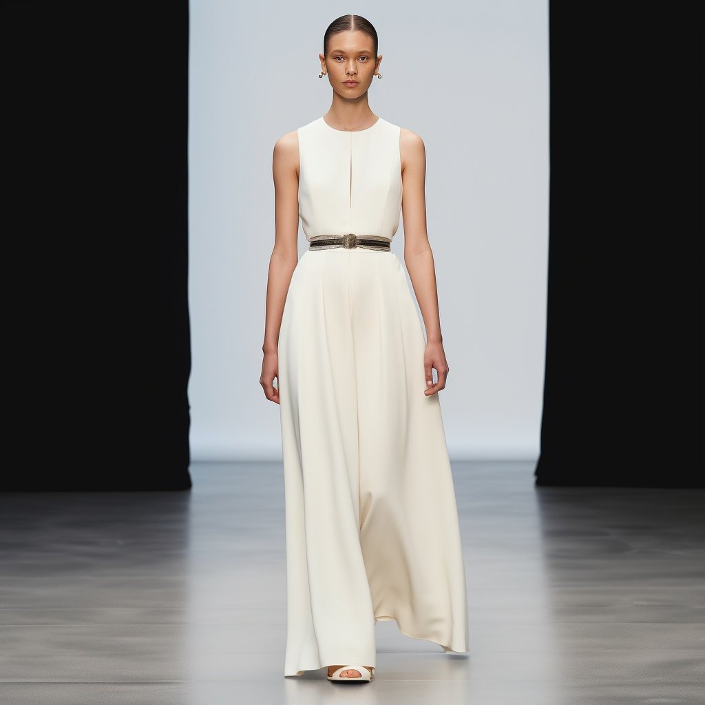 2024 Collection Minimalist Style Ladies Career Clothing Wholesale Maxi Casual Dresses Summer Simple White Formal Dress For Women
