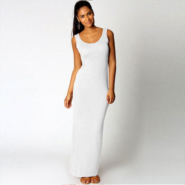 Wholesale New Summer Casual Dresses women Elegant Sexy Long Skirt Tight Pencil Women's Tank Maxi Dress