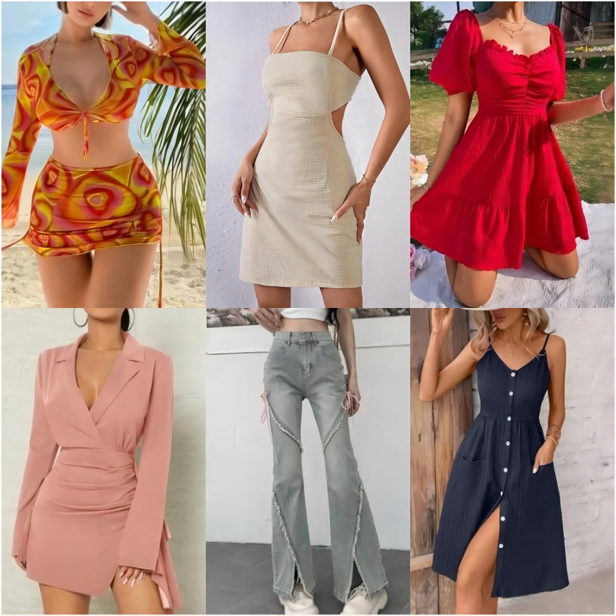2024 Clearance Womens clothes wholesale casual dresses T-shirts mixed packaging random delivery stock clothing