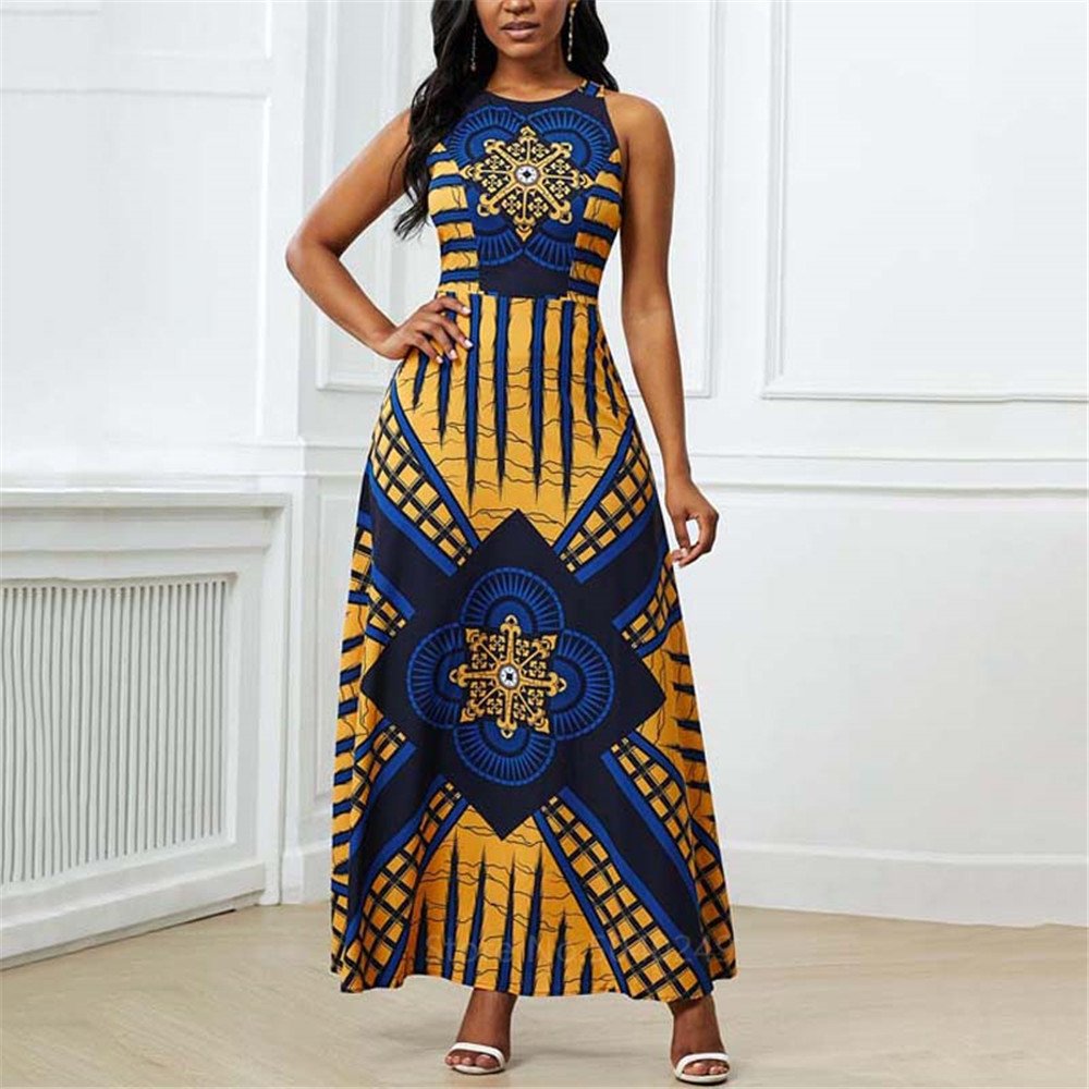 2023 New Arrival Eritrea Women Vintage Evening Dresses Sexy Eritrean Flag Sleeveless Custom Logo Stretchy Dress Summer Wholesale