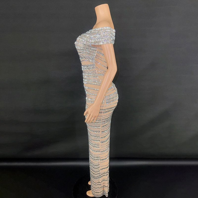 Novance Y3658-CB Hot Selling Products 2024 Party Club Dresses Vestidos Women Elegant Summer Casual Dresses With Crystals