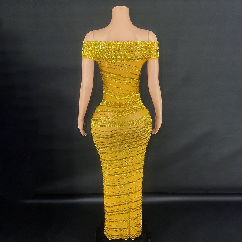 Novance Y3658-CB Hot Selling Products 2024 Party Club Dresses Vestidos Women Elegant Summer Casual Dresses With Crystals