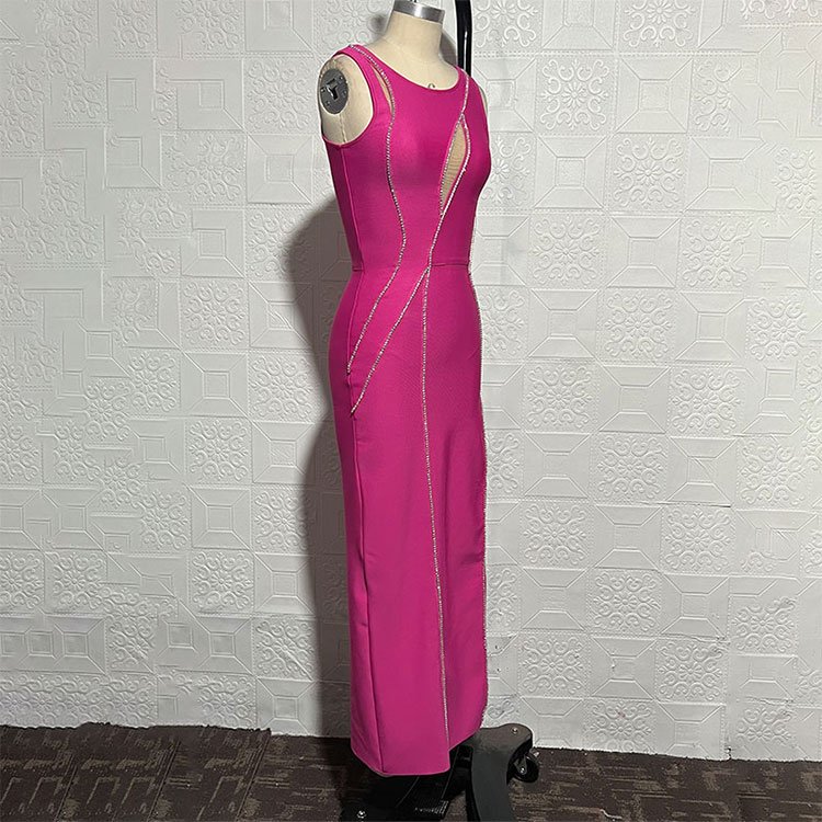 SB2297 New Trend Woman Fashion Sexy Long Elegant Plus Diamond Dress Women Crystal Bandage Dress