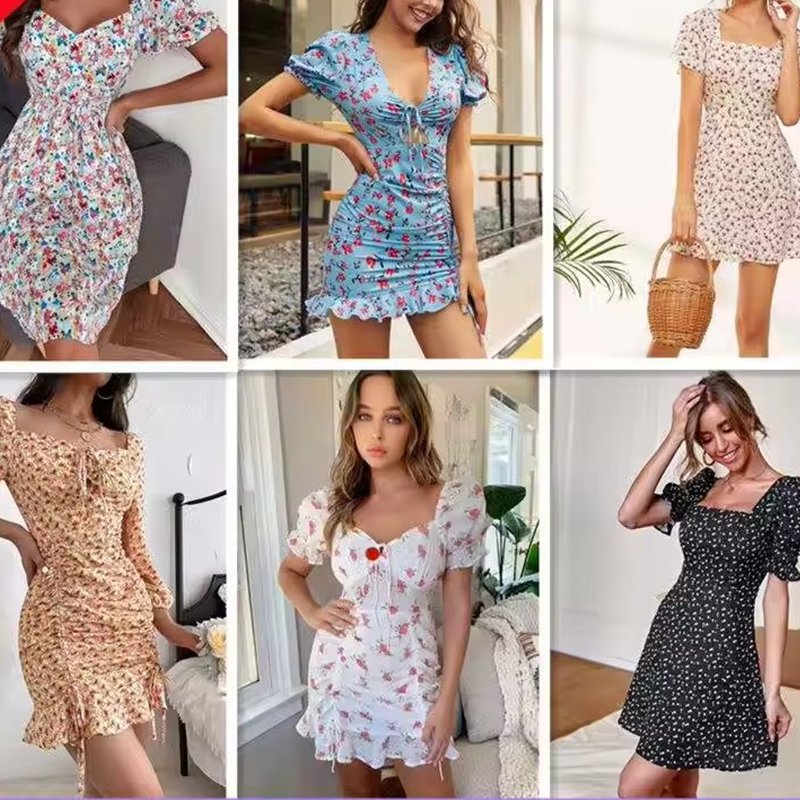 Wholesale Factory Direct Brand New Bulk Quantity Cheap Sale Mixed Ropa Women Clothes Stock Casual Dress