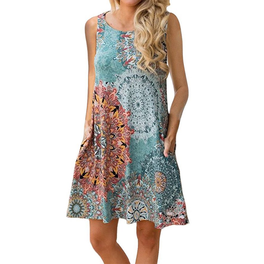 Wholesale Fashion Women Bohemian Bandeau Boho Floral Print Tube Short Maxi Casual Dress