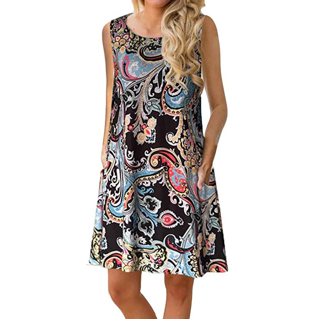 Wholesale Fashion Women Bohemian Bandeau Boho Floral Print Tube Short Maxi Casual Dress
