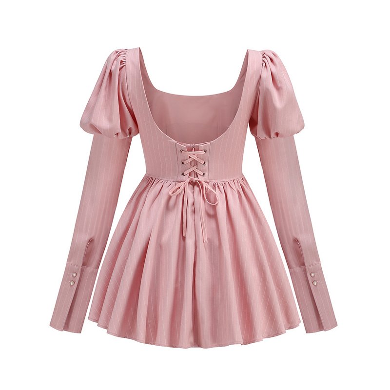 A8937 Fast Shipping Pink Black Women Mini Dress Sexy Backless Summer A-line Ladies Casual Dress