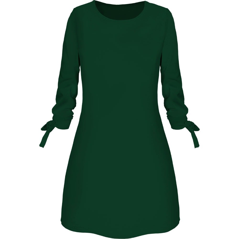 2019 Newest Casual Turkey Islamic Clothing Design Abaya Long Dress Muslim Solid Color Women Girl Lady New Arrival, Long Sleeve