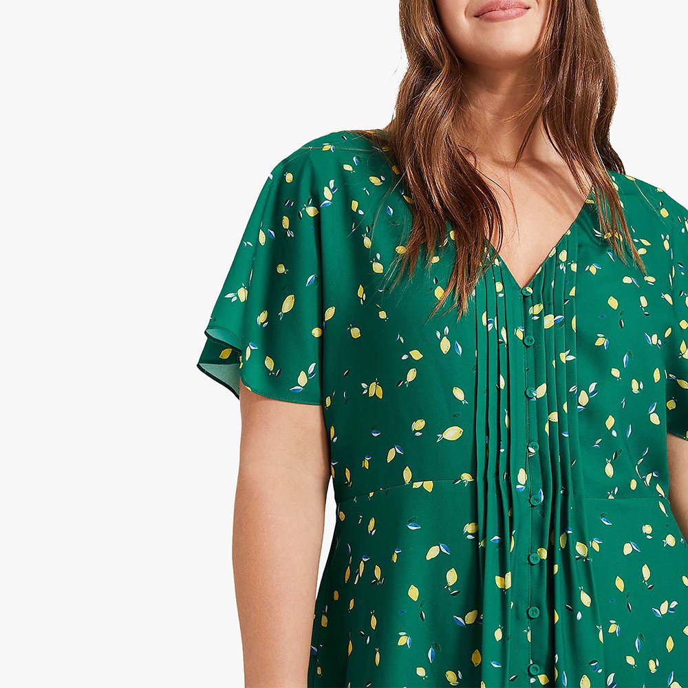 2023 New High Quality Summer Dress Short Sleeve Plus Size Women's Clothing Elegant Casual Dress V-neck Pleated Printed Dress