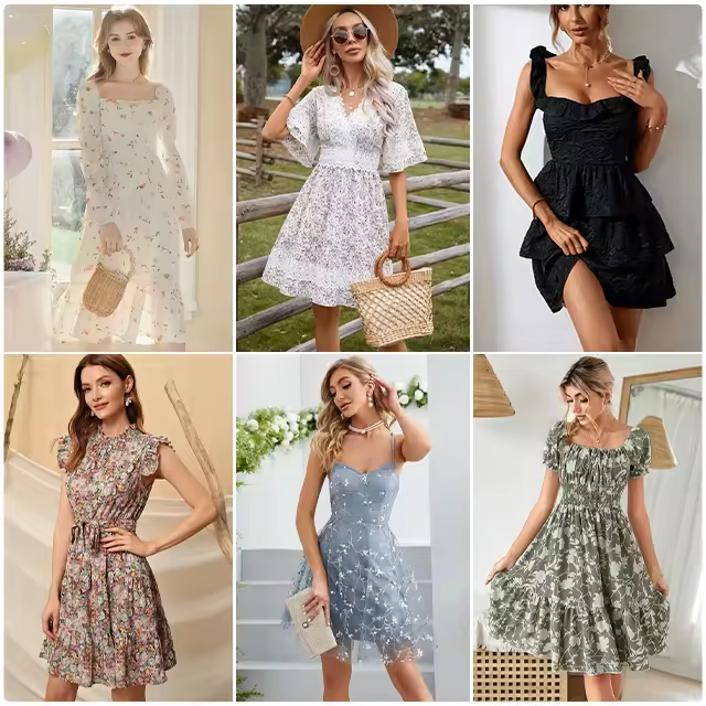 WO 2024 Clearance Women's clothes wholesale casual dresses T-shirts mixed packaging random delivery stock clothing
