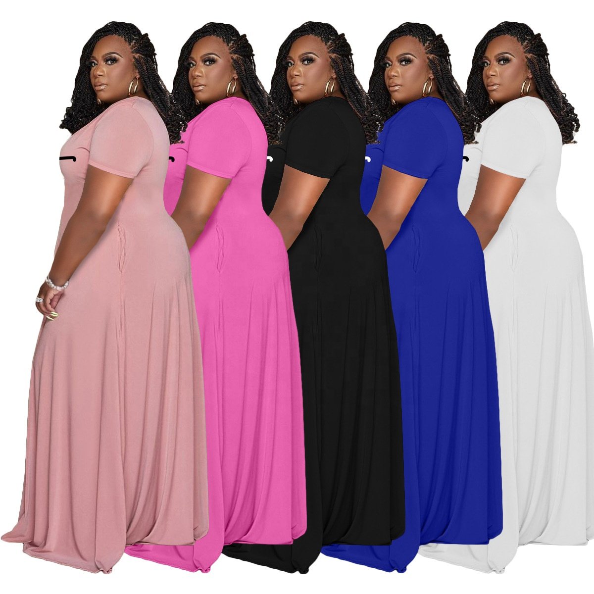 Faith Printed Graphic Print Plus Size 5X Casual Dress Summer Fashion V Neck Short Sleeve High Stretch Loose Womens Dresses