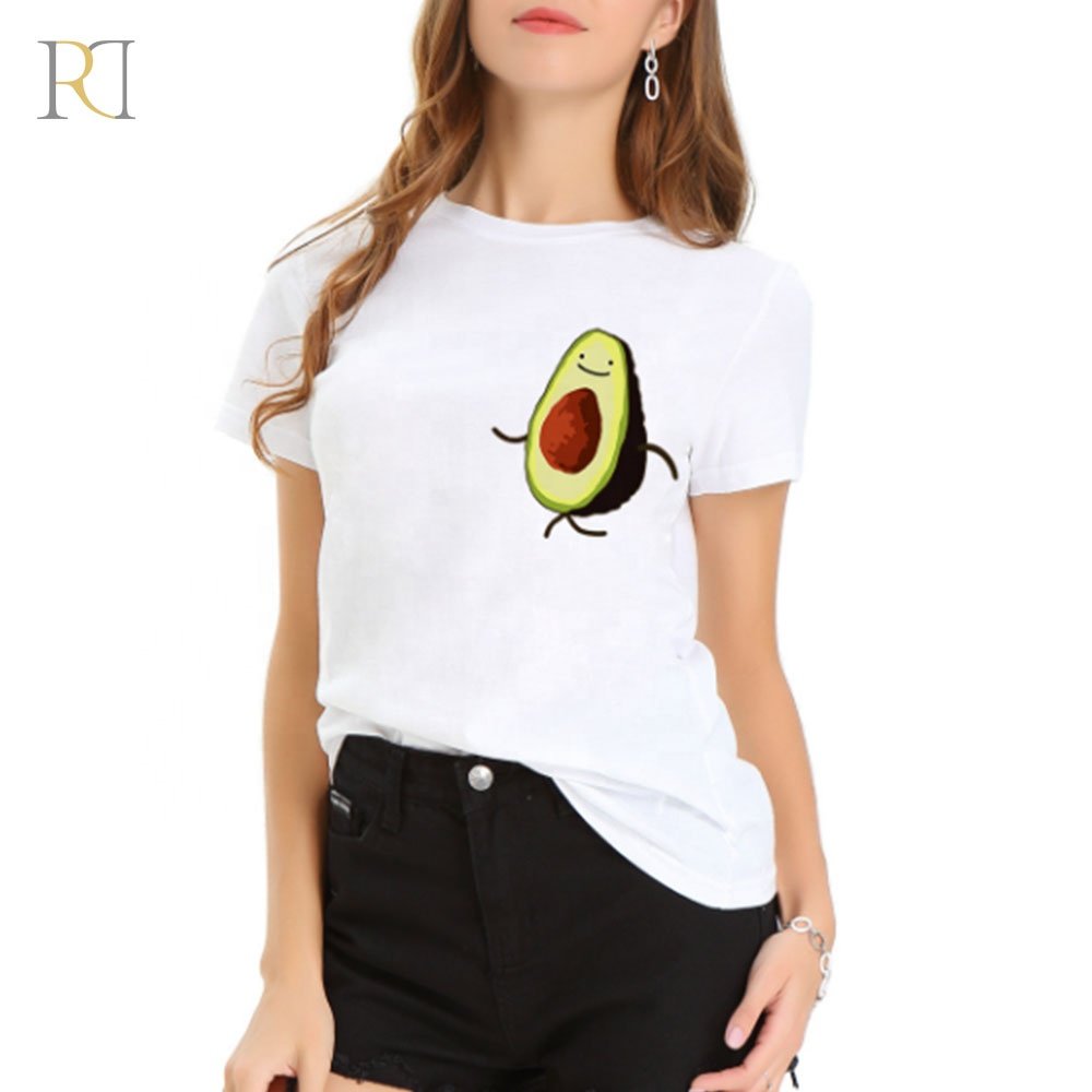 Wholesale custom women fashion 100% cotton plus size t-shirt