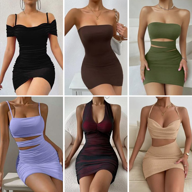 2024 Clearance Women's clothes wholesale casual dresses T-shirts mixed packaging random delivery stock clothing