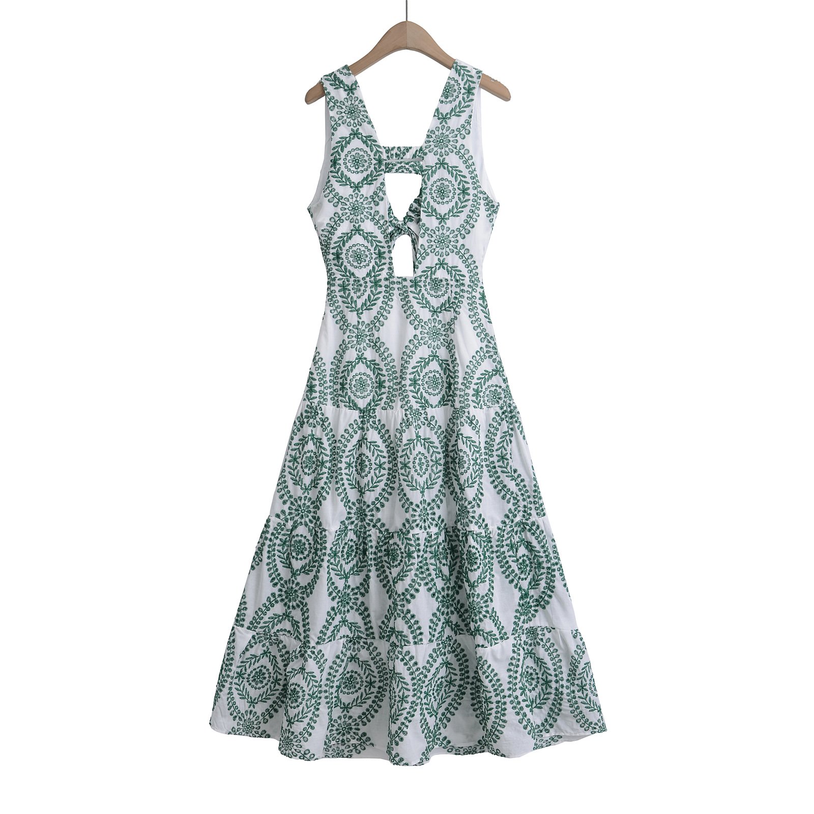 Wholesale Summer Beach Halter Bodycon Green Sexy Pullover Sleeveless Night Casual Dress