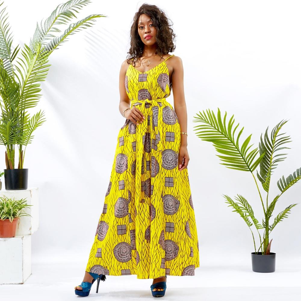 High Quality manufacturer African Traditional Ankara print Maxi Sexy dresses For Women Casual Party Dresses