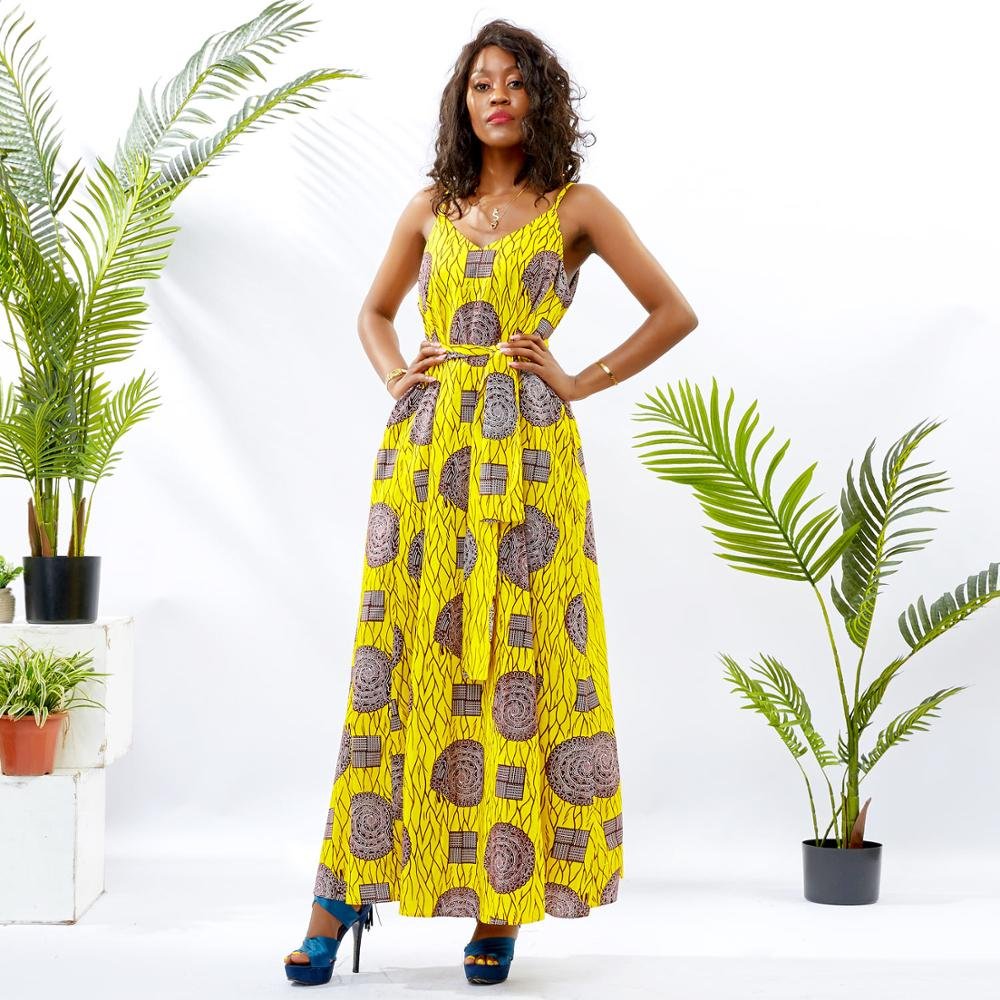 High Quality manufacturer African Traditional Ankara print Maxi Sexy dresses For Women Casual Party Dresses