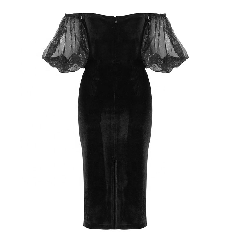 Casual Dress 2021 Party Evening Dress Women Charming Sexy Off-shoulder Backless Bodycon Midi Women Dresses