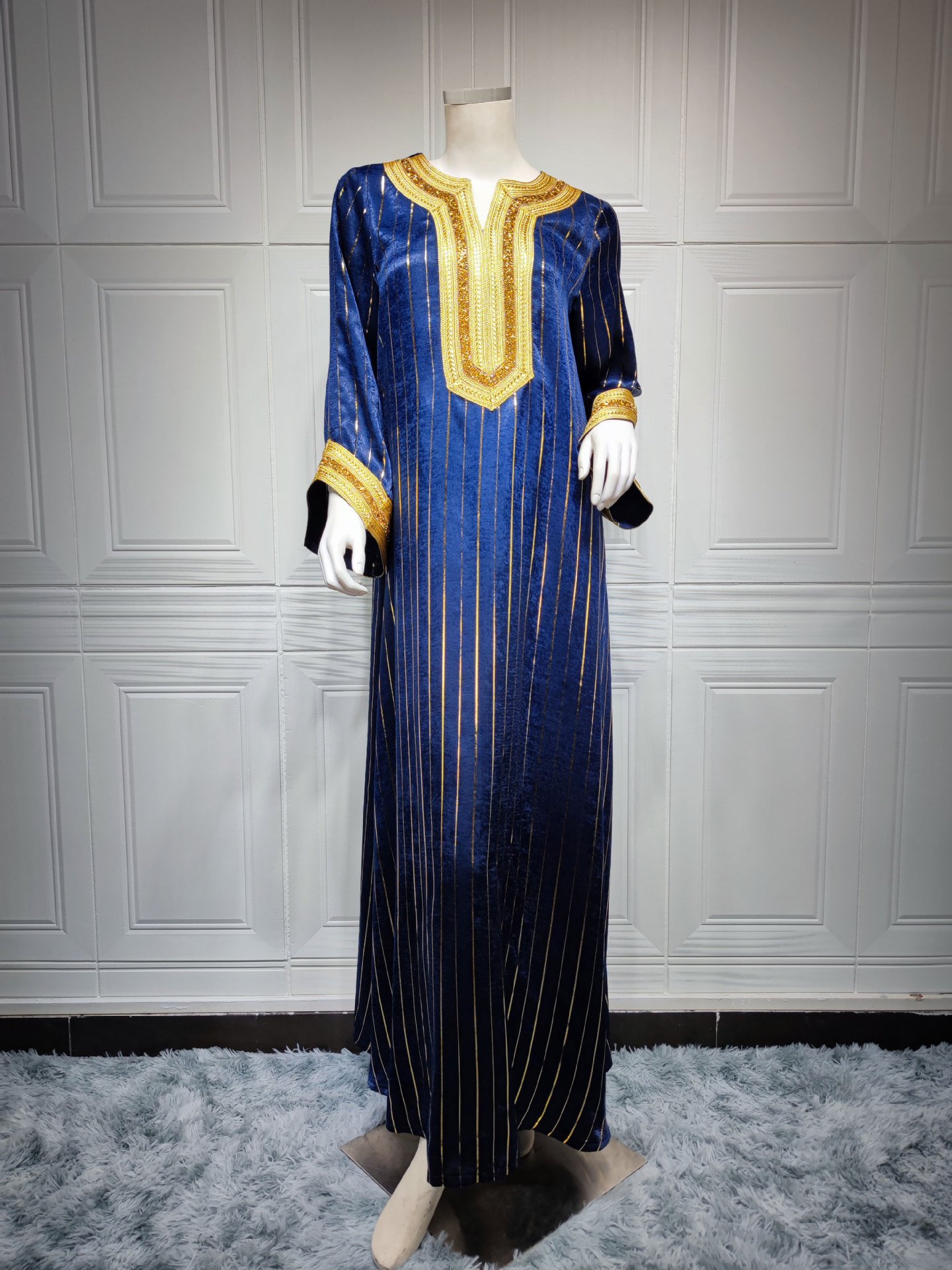 Muslim Dresses and Abaya For Women Lady Muslim Long Casual Sleeve Dress Plus Size Abaya Dress