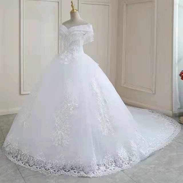 Luxury Vestido de novia de encaje Elegant Women Venice Lace Wedding Dresses