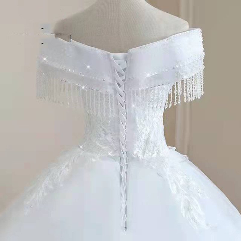Luxury Vestido de novia de encaje Elegant Women Venice Lace Wedding Dresses