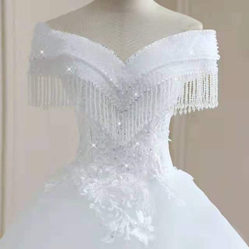 Luxury Vestido de novia de encaje Elegant Women Venice Lace Wedding Dresses