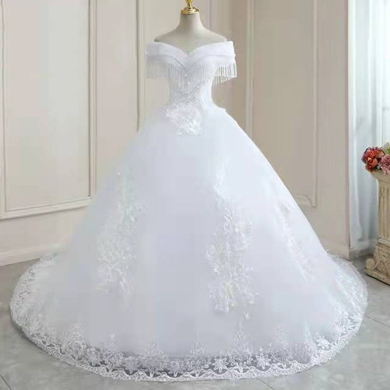 Luxury Vestido de novia de encaje Elegant Women Venice Lace Wedding Dresses